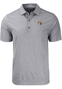 Cutter and Buck Jacksonville Jaguars Black Forge Heather Stripe Big and Tall Polo