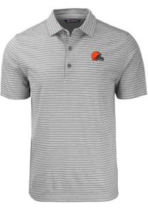 Cutter and Buck Cleveland Browns Grey Forge Heather Stripe Big and Tall Polo