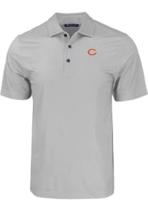 Cutter and Buck Chicago Bears Grey Pike Eco Geo Print Big and Tall Polo