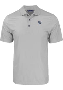 Cutter and Buck Tennessee Titans Grey Pike Eco Geo Print Big and Tall Polo