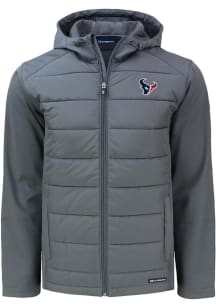 Cutter and Buck Houston Texans Mens Grey Evoke Hood Big and Tall Lined Jacket