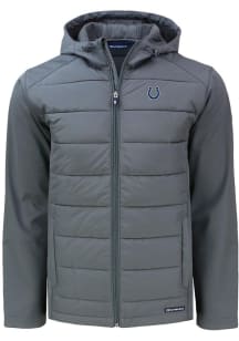 Cutter and Buck Indianapolis Colts Mens Grey Evoke Hood Big and Tall Lined Jacket
