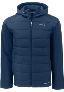 Cutter and Buck New England Patriots Mens Navy Blue Evoke Hood Big and Tall Lined Jacket