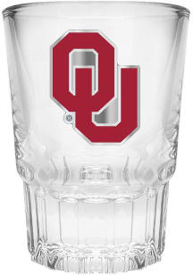 Oklahoma Sooners 2oz Metal Emblem Shot Glass