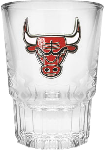 Chicago Bulls 2oz Metal Emblem Shot Glass