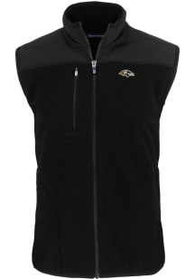 Cutter and Buck Baltimore Ravens Big and Tall Black Cascade Sherpa Mens Vest