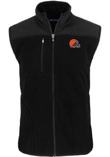 Cutter and Buck Cleveland Browns Big and Tall Black Cascade Sherpa Mens Vest