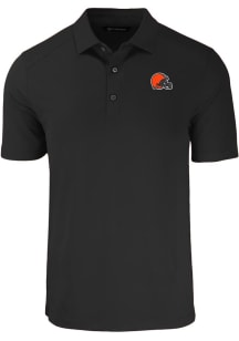 Cutter and Buck Cleveland Browns Mens Black Forge Short Sleeve Polo