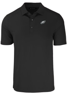 Cutter and Buck Philadelphia Eagles Mens Black Forge Recycled Short Sleeve Polo