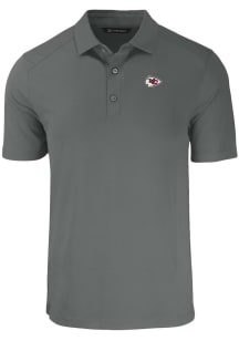 Cutter and Buck Kansas City Chiefs Mens Charcoal Forge Short Sleeve Polo