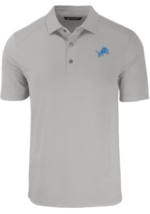 Cutter and Buck Detroit Lions Mens Grey Forge Short Sleeve Polo