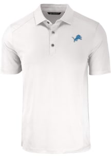 Cutter and Buck Detroit Lions Mens White Forge Recycled Short Sleeve Polo