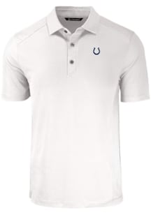 Cutter and Buck Indianapolis Colts Mens White Forge Recycled Short Sleeve Polo