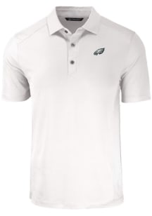 Cutter and Buck Philadelphia Eagles Mens White Forge Recycled Short Sleeve Polo