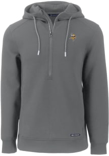 Cutter and Buck Minnesota Vikings Mens Grey Roam Long Sleeve Hoodie