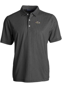 Cutter and Buck Baltimore Ravens Mens Black Pike Symmetry Short Sleeve Polo