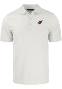 Cutter and Buck Arizona Cardinals Mens White Pike Symmetry Short Sleeve Polo