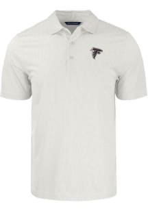 Cutter and Buck Atlanta Falcons Mens White Pike Symmetry Short Sleeve Polo