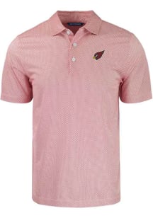 Cutter and Buck Arizona Cardinals Mens White Pike Symmetry Short Sleeve Polo