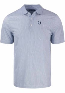 Cutter and Buck Indianapolis Colts Mens White Pike Symmetry Short Sleeve Polo