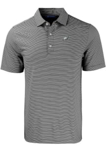 Cutter and Buck Philadelphia Eagles Mens Black Forge Double Stripe Short Sleeve Polo