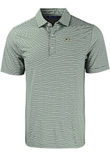 Cutter and Buck Green Bay Packers Mens Green Forge Double Stripe Short Sleeve Polo