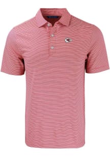 Cutter and Buck Kansas City Chiefs Mens Red Forge Double Stripe Short Sleeve Polo
