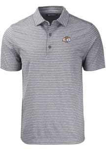 Cutter and Buck Los Angeles Rams Mens Black Forge Heather Stripe Short Sleeve Polo