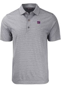 Cutter and Buck New York Giants Mens Black Forge Heather Stripe Short Sleeve Polo