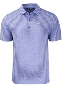 Cutter and Buck Indianapolis Colts Mens Blue Forge Heather Stripe Short Sleeve Polo