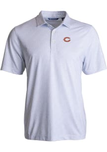 Cutter and Buck Chicago Bears Mens White Pike Pebble Short Sleeve Polo