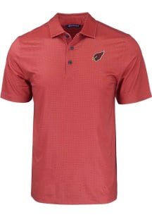 Cutter and Buck Arizona Cardinals Mens Red Pike Eco Geo Print Short Sleeve Polo