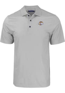 Cutter and Buck Los Angeles Rams Mens Grey Pike Eco Geo Print Short Sleeve Polo