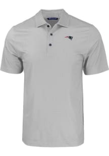 Cutter and Buck New England Patriots Mens Grey Pike Eco Geo Print Short Sleeve Polo