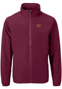 Cutter and Buck Washington Commanders Mens Maroon Charter Eco Light Weight Jacket