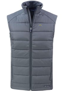 Cutter and Buck Los Angeles Chargers Mens Grey Evoke Sleeveless Jacket
