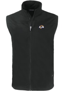 Cutter and Buck Los Angeles Rams Mens Black Charter Sleeveless Jacket