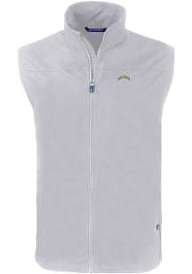 Cutter and Buck Los Angeles Chargers Mens Grey Charter Sleeveless Jacket