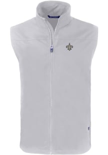 Cutter and Buck New Orleans Saints Mens Grey Charter Sleeveless Jacket