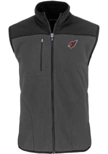 Cutter and Buck Arizona Cardinals Mens Grey Cascade Sherpa Sleeveless Jacket