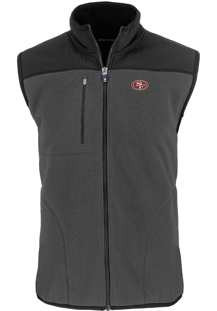 Cutter and Buck 49ers Cascade Sherpa Vest Grey