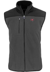 Cutter and Buck Tampa Bay Buccaneers Mens Grey Cascade Sherpa Sleeveless Jacket