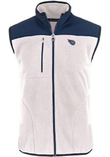 Cutter and Buck Tennessee Titans Mens White Cascade Sherpa Sleeveless Jacket