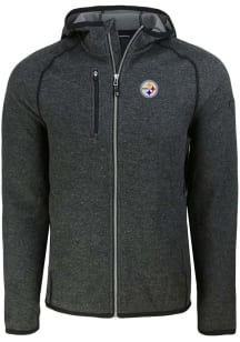 Cutter and Buck Pittsburgh Steelers Mens Charcoal Mainsail Light Weight Jacket