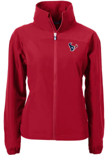 Cutter and Buck Houston Texans Womens Red Charter Eco Light Weight Jacket