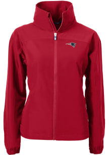 Cutter and Buck New England Patriots Womens Red Charter Eco Light Weight Jacket