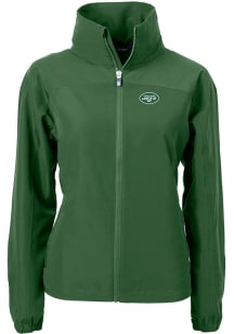 Cutter and Buck New York Jets Womens Green Charter Eco Light Weight Jacket