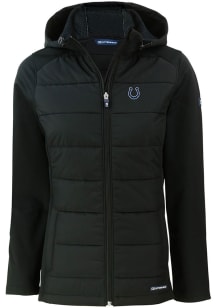 Cutter and Buck Indianapolis Colts Womens Black Evoke Hood Heavy Weight Jacket