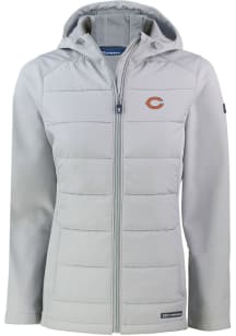 Cutter and Buck Chicago Bears Womens Grey Evoke Hood Heavy Weight Jacket