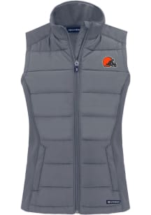 Cutter and Buck Cleveland Browns Womens Grey Evoke Vest